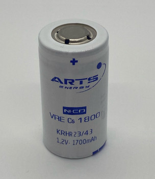 VRE Cs 1800 - 1.2 Volt, 1800 mAh, Arts Energy NICD Low Button Top Battery - 791130AE / 417240-101