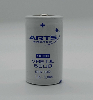 VRE DL 5500, 1.2 Volt, 5500 mAh Arts Energy NICD Low Button Top Battery - 791616AE / 417990-101