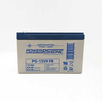 PowerSonic PG-12V9-F2 FR, 12V, 8.5Ah SLA Battery w/F2 Terminals & Flame Retardant Case