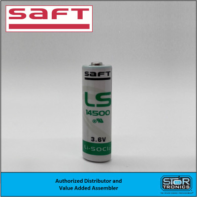 Saft LS14500 - 3.6 Volt Primary Lithium AA Battery - Saft # 700060