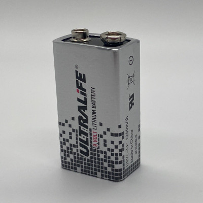 Ultralife U9VL, 9 Volt, 1.2 Ah, "9 Volt" Lithium Battery Ultralife U9VL, 9 Volt, 1.2 Ah, "9 Volt" Lithium Battery