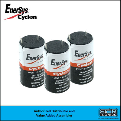 Enersys Cyclon, 0810-0004, 2 Volt, 2.5 Ah SLA D Battery Enersys Cyclon, 0810-0004, 2 Volt, 2.5 Ah SLA D Battery