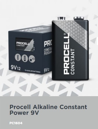Duracell Procell Constant Power PC1604 "9 Volt" Alkaline Battery