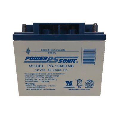 PowerSonic PS-12400NB 12 Volt, 40 AH Rechargeable SLA Battery