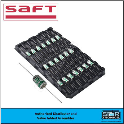 Saft LS14250 AX, 3.6 Volt, 1.2Ah "1/2AA" Lithium Thionyl Chloride (Li-SoCl2) Battery w/Axial Leads - Saft # 700058