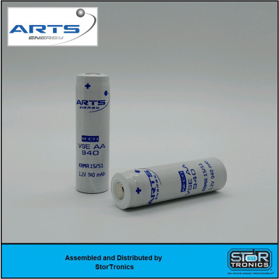 VSE AA, 1.2 Volt, 940mAh Arts Energy NICD Low Button Top Battery - 791458AE / 416086-106 VSE AA, 1.2 Volt, 940mAh Arts Energy NICD Low Button Top Battery - 791458AE / 416086-106