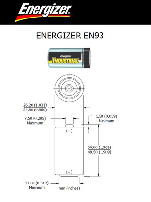 Energizer EN93 1.5 Volt "C" Size Industrial Alkaline Battery, 72/Case