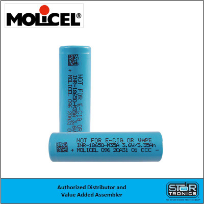 Molicel INR18650-M35A, 3.6 Volt 3500mAh Lithium-Ion Battery