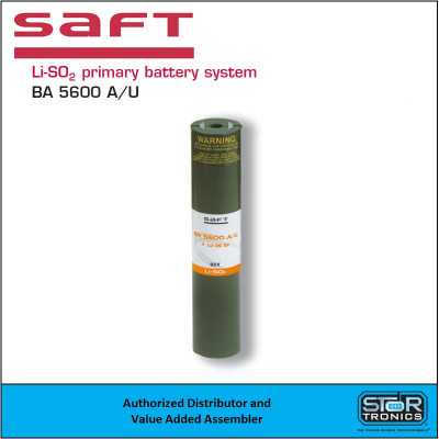 Saft BA5600A/U, 9 Volt, 7.5Ah Lithium Sulfur Dioxide (Li-SO2) Battery - Saft # 37260322 Saft BA5600A/U, 9 Volt, 7.5Ah Lithium Sulfur Dioxide (Li-SO2) Battery - Saft # 37260322