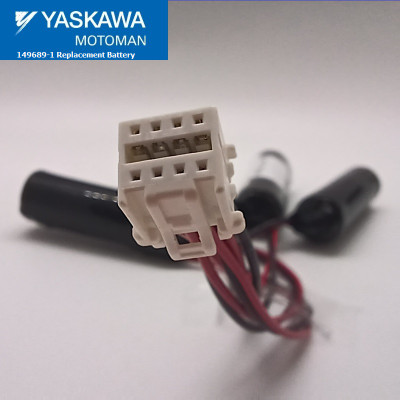 Motoman 149689-1, HW0470360-A, 4 - 3.6 V Lithium Robot Controller Batteries w/8 pin connector  Motoman 149689-1, HW0470360-A, 4 - 3.6 V Lithium Robot Controller Batteries w/8 pin connector