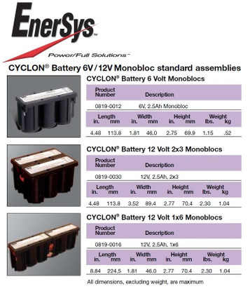 Enersys Cyclon Monobloc Batteries
