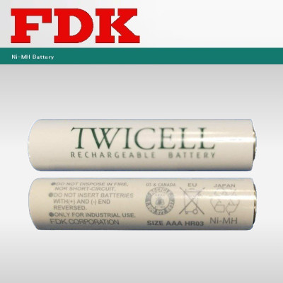 FDK HR-4UTG - 1.2 Volt, 800mAh NIMH "AAA" Cell - 166720314  FDK HR-4UTG - 1.2 Volt, 800mAh NIMH "AAA" Cell - 166720314