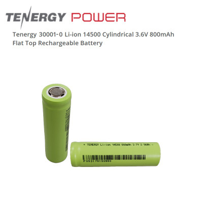 Tenergy, 30001-0, 3.7 Volt, 800mAh "AA" Li-Ion Cell