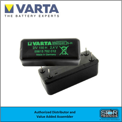 Varta Mempac S-H 55615-702-012, 2.4 Volt, 150mAh NIMH Battery