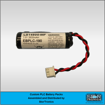 LS14500-MF, 3.6V, 2600 mAh, Mitsubishi PLC Replacement Battery