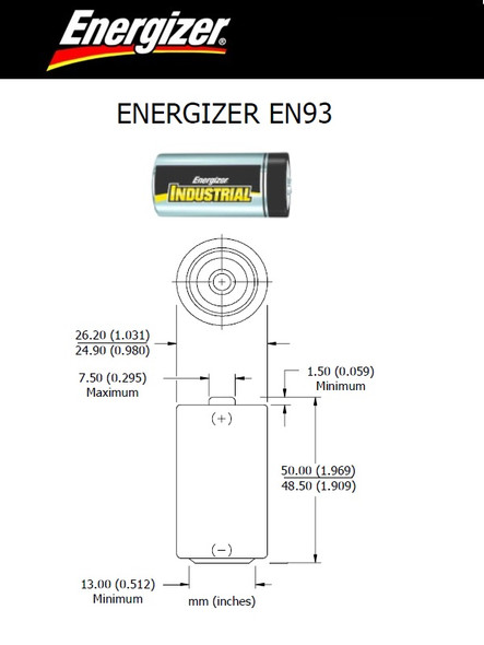 Energizer EN93 1.5 Volt "C" Size Industrial Alkaline Battery, 12/Pkg 72/Case