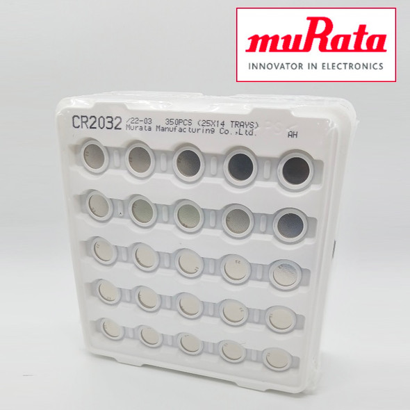 Sony/Murata CR2032 Lithium Coin Cell - Tray of 25 / Box of 350