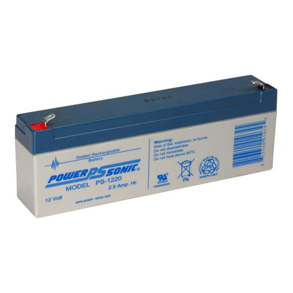 PowerSonic PS-1220 12 Volt, 2.5 AH Rechargeable SLA Battery w/F1 Terminals
