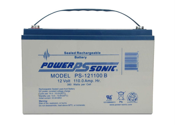 PowerSonic PS-121100B 12 Volt, 110 AH Rechargeable SLA Battery