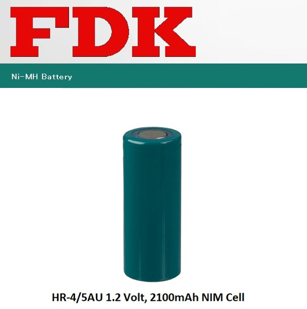 FDK HR-4/5AU - 1.2 Volt, 2100mAh NIMH 4/5A Cell - 166701707 