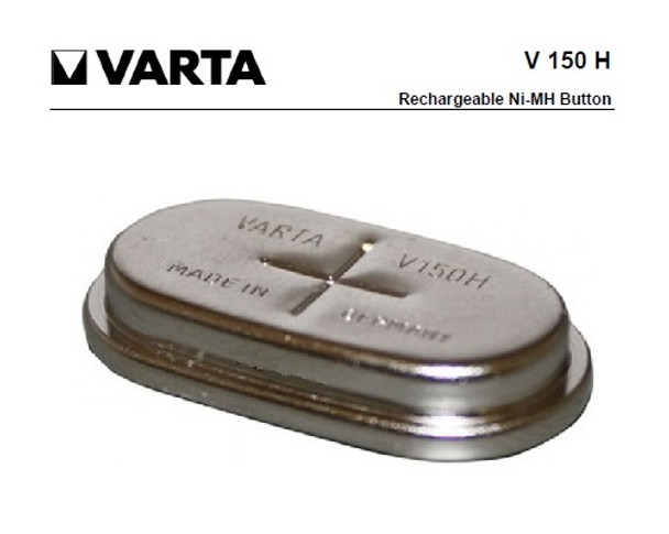 Varta V150H 55615-201-501, 1.2 Volt, 150mAh NIMH Button Cell