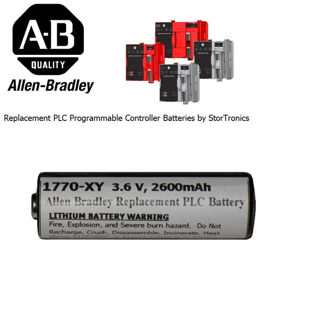 Allen Bradley 1770-XY 3.6 Volt, 2600 mAh AA PLC Replacement Lithium Battery by StorTronics