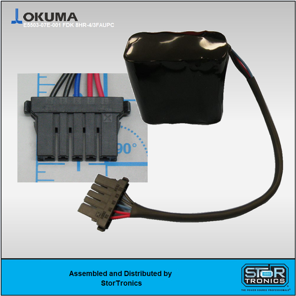 Okuma E5503-07E-001 - FDK 8HR-4/3FAUPC 9.6 V Replacement PLC Battery by StorTronics