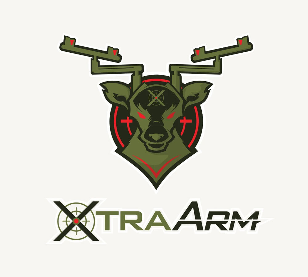 XtraArm logo — hunting and camera shooting rest brand designed and manufactured by Aerotech CNC