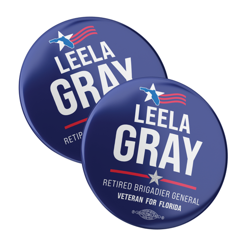 Leela Gray (2.25" Pin-Back Button -- Pack Of Two!)