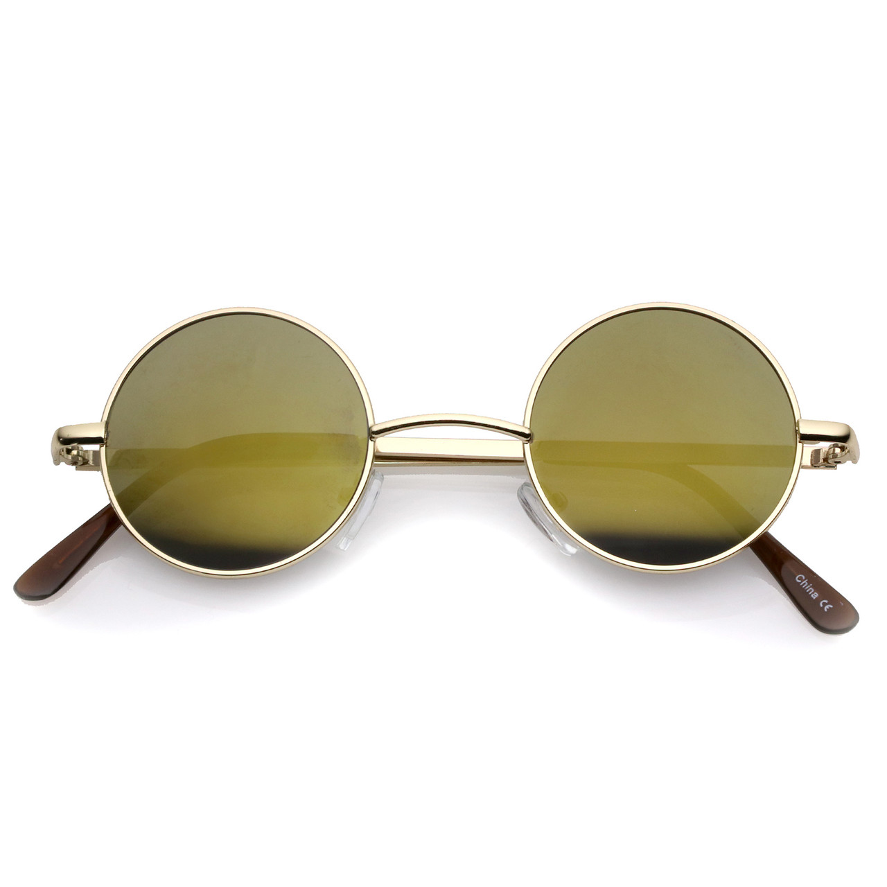 Round Yellow Mirror Sunglasses For Men | Classy Men Collection