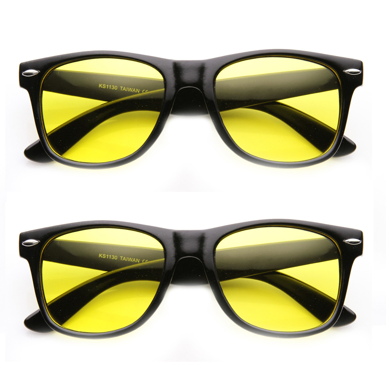 Night Driving Glasses Anti Glare Vision Polarized Yellow Lens Tinted Unisex