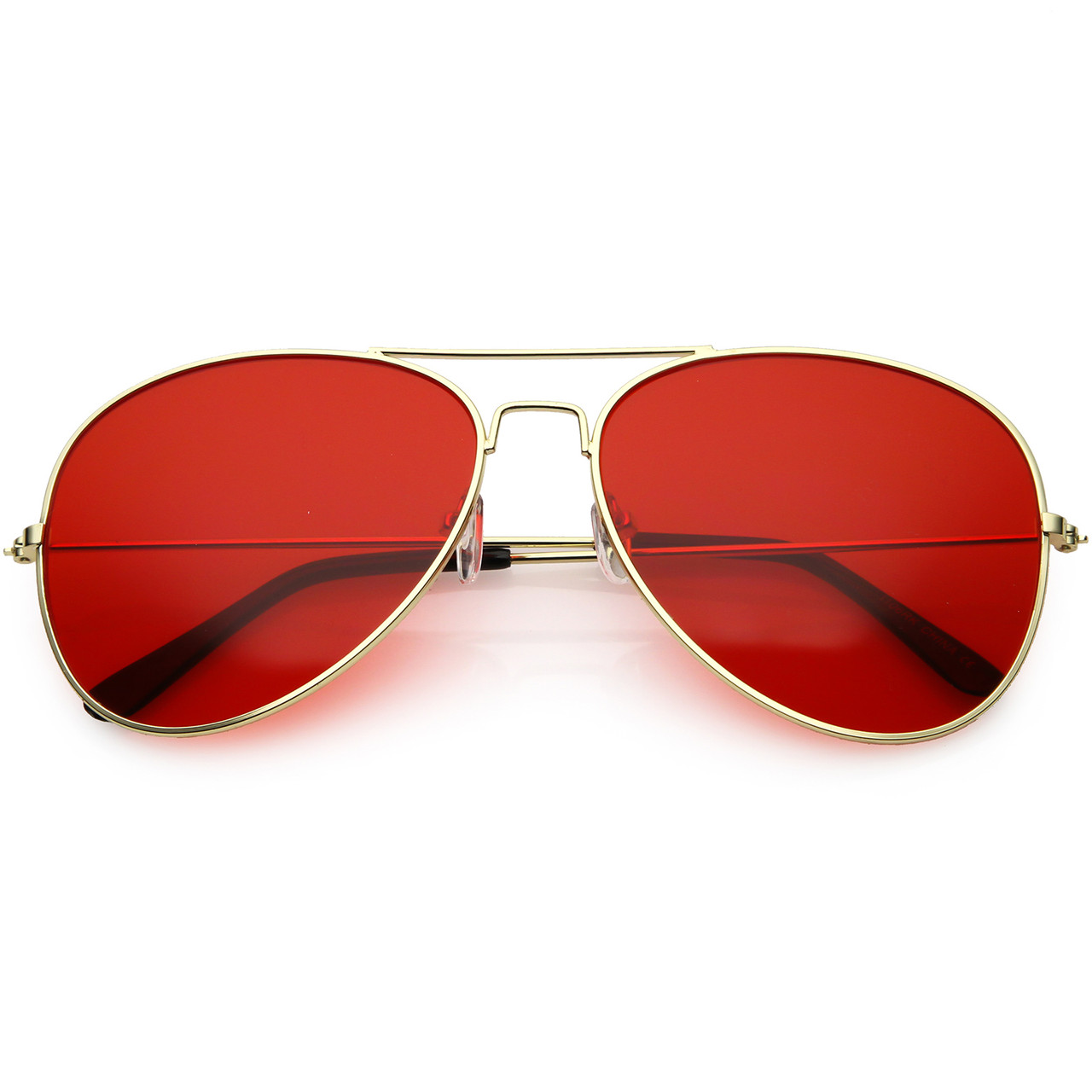 Round Vintage Sunglasses With Red Mirror Lenses & Gold Frames | Classy Men  Collection