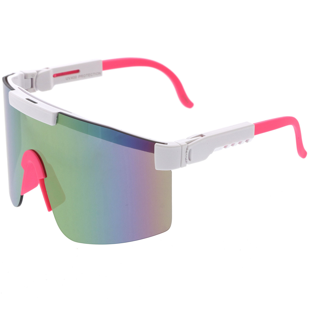 Futuristic Side Panel Cyberpunk Monoblock Shield Sunglasses 80mm