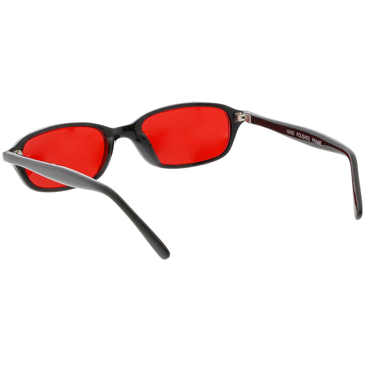 Fashion Small Retro Shades Rectangle Sunglasses Men Red Lens Yellow Metal  Frame Clear Lens Sun Glasses For Women Unisex UV400 | Wish