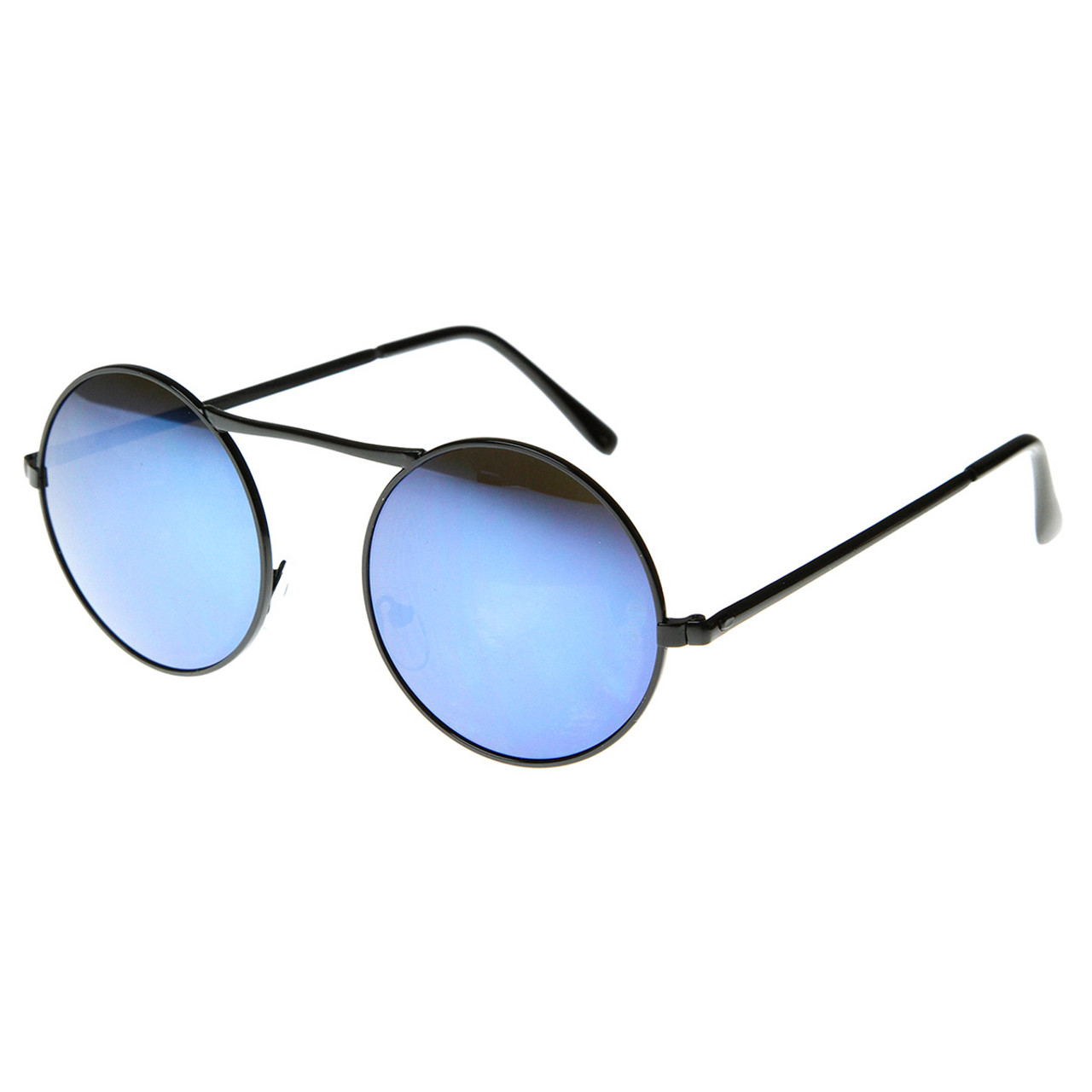 Blue lens discount circle sunglasses