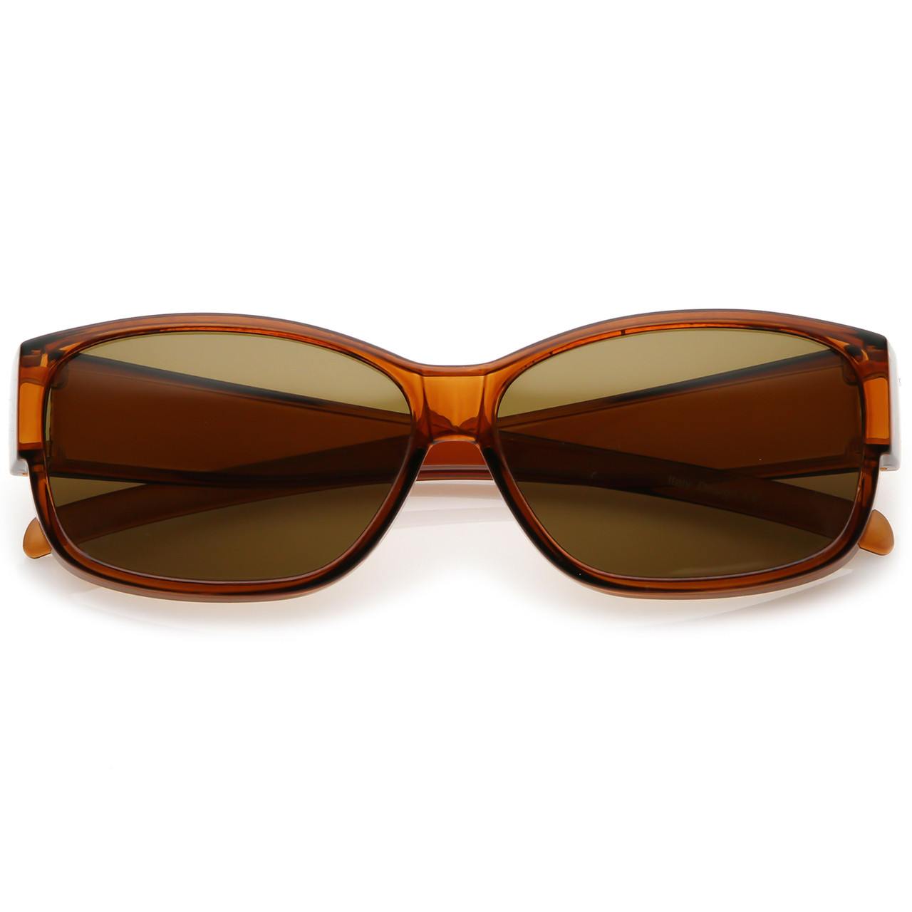 Nerdlane Brown Tinted Rectangle Sunglasses S15C6031 @ ₹1799