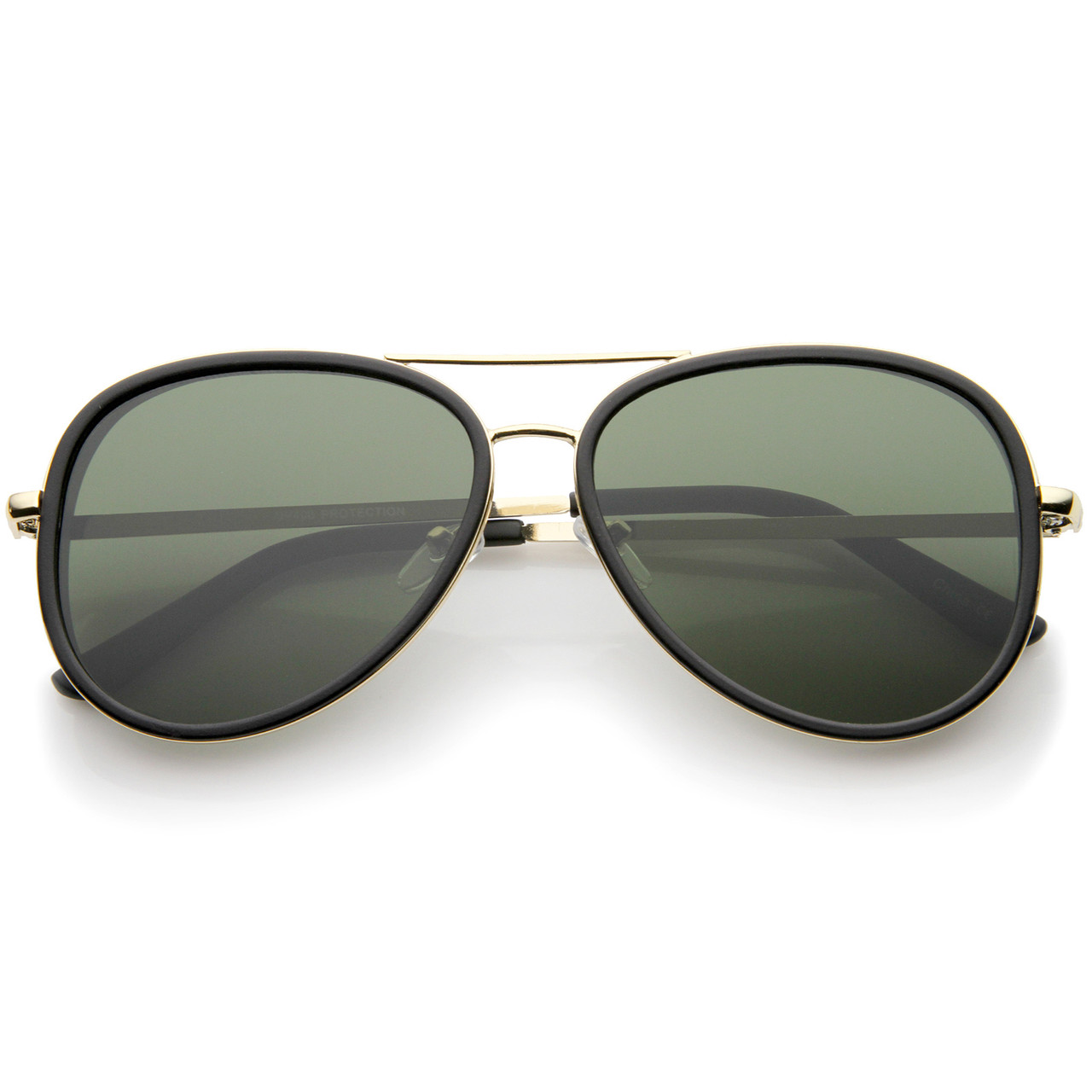 Aviator frame sunglasses in gold-toned metal