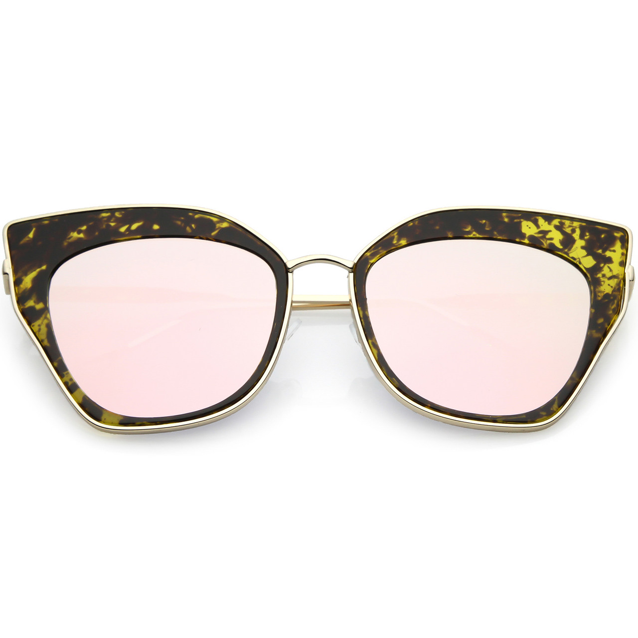 Square Metal Cat Eye Sunglasses