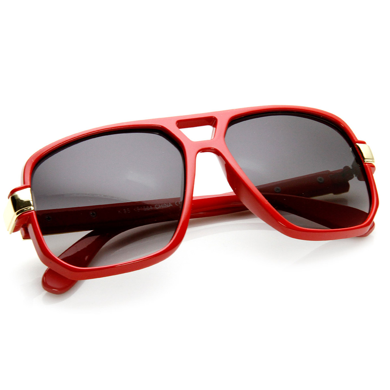 Factory Square Plastic Sunglasses - Red