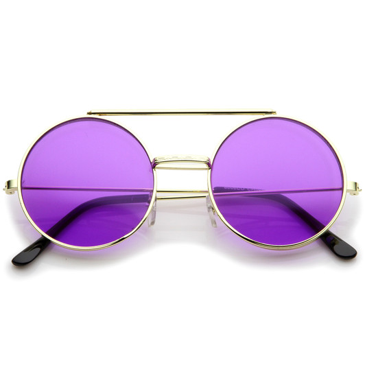 Limited Edition Color Mirror Flip Up Lens Round Circle Django Sunglasses 
