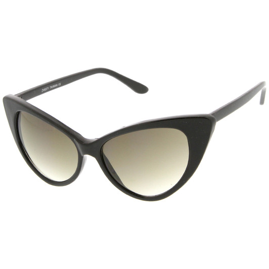 Women's Retro Oversized High Point Cat Eye Sunglasses 55mm
