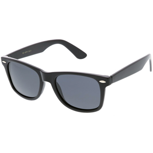 Classic Horn Rimmed Sunglasses Neutral Color Polarized Lens 52mm