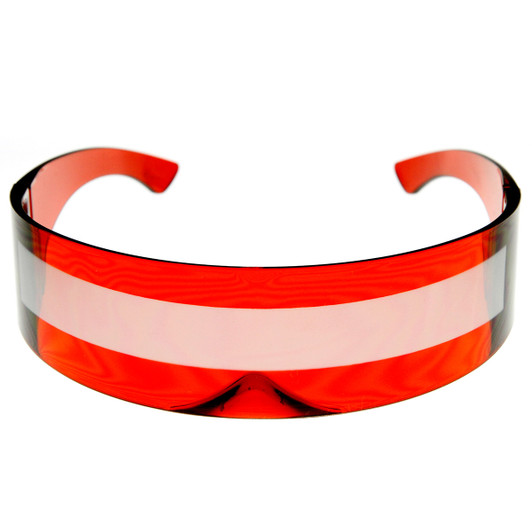 Futuristic Monoblock Daft Punk Wrap Shield Sunglasses