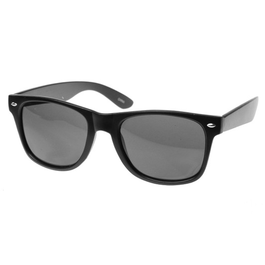 Super Hipster Trendy Urban Matte Black Soft Finish Horn Rimmed Sunglasses