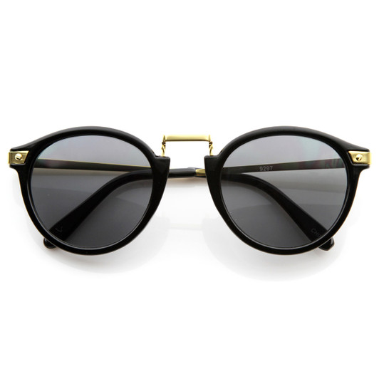 Vintage Inspired Round Horned Rim P-3 Frame Retro Sunglasses