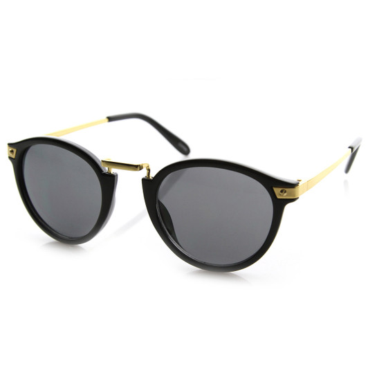 Vintage Inspired Round Horned Rim P-3 Frame Retro Sunglasses