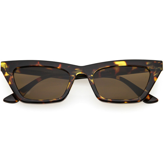 Mod Vintage Inspired Slim Pointed Cat Eye Sunglasses 51mm