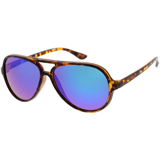 Kids Aviator Flash Mirrored Lens Aviator Sunglasses 52mm