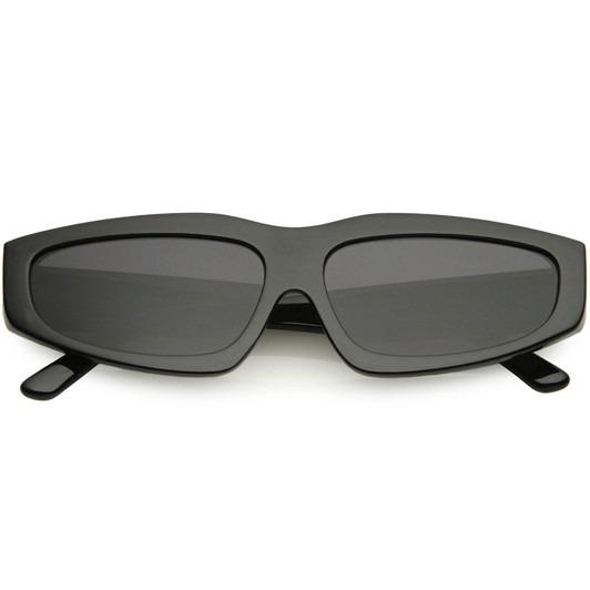 Retro Fashion 90s Style Thick Frame Plastic Rectangle Sunglasses 60mm