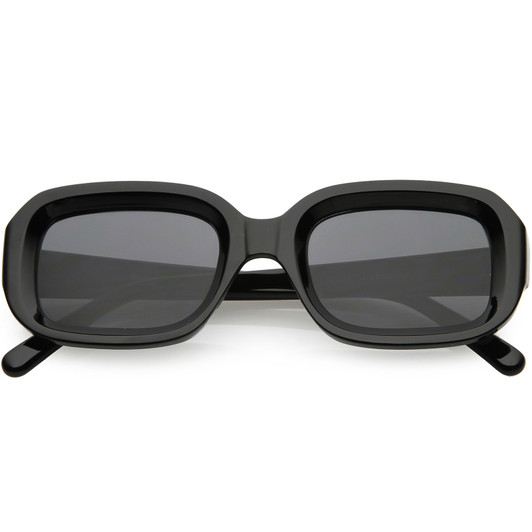 Retro Chunky Square Sunglasses Wide Arms Square Lens 50mm